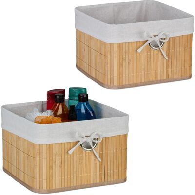 Relaxdays, Corbeille de rangement, Kit de paniers de rangement (31 cm, 2x) - Publicité Relaxdays, Corbeille de rangement, Kit de paniers de rangement (31 cm, 2x) - Publicité