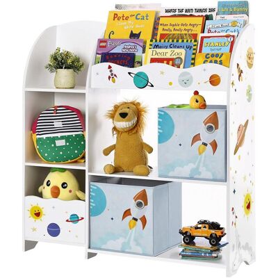 Songmics, Étagère pour enfant, Kinderregal Spielzeugorganizer Bücherregal Weltall Weiss (30 x 30 x 100 cm) - Publicité Songmics, Étagère pour enfant, Kinderregal Spielzeugorganizer Bücherregal Weltall Weiss (30 x 30 x 100 cm) - Publicité