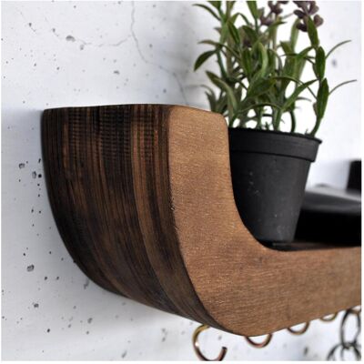 Hanah Home, Étagère, Loft Decorative Wooden Wall Shelf (33 x 7 x 11 cm) - Publicité Hanah Home, Étagère, Loft Decorative Wooden Wall Shelf (33 x 7 x 11 cm) - Publicité