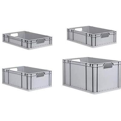 Allit, Boîte de rangement, Boîte de rangement ProfiPlus EuroEco O622, grise Eurobox en PP, poignées ouvertes, résistante aux (40 cm) - Publicité Allit, Boîte de rangement, Boîte de rangement ProfiPlus EuroEco O622, grise Eurobox en PP, poignées ouvertes, résistante aux (40 cm) - Publicité