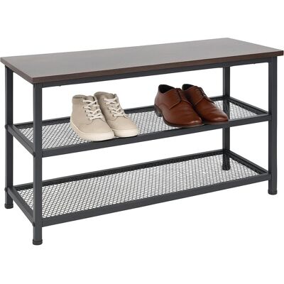 Relaxdays, Armoire à chaussures, - Industrial Schuhregal für 6 Paar Schuhe, Schwarz/ Dunkelbraun, 45 x 80 x 30 cm (80 x 30 x 45 cm) - Publicité Relaxdays, Armoire à chaussures, - Industrial Schuhregal für 6 Paar Schuhe, Schwarz/ Dunkelbraun, 45 x 80 x 30 cm (80 x 30 x 45 cm) - Publicité