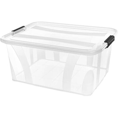 Siena HOME Boîte de rangement Anzio - Sans BPA, empilable, 21L - Publicité Siena HOME Boîte de rangement Anzio - Sans BPA, empilable, 21L - Publicité