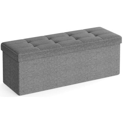 Songmics, Banc, Sitzbank Stauraum Klappbar 300kg Belastbar Schiefergrau (110 cm) - Publicité Songmics, Banc, Sitzbank Stauraum Klappbar 300kg Belastbar Schiefergrau (110 cm) - Publicité