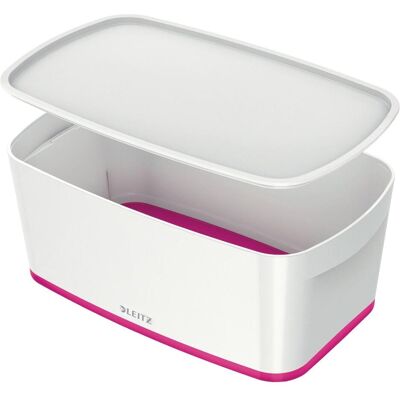 Leitz, Boîte de rangement, MyBox petite avec couvercle rose (24.60 cm, 5 l, 1x) - Publicité Leitz, Boîte de rangement, MyBox petite avec couvercle rose (24.60 cm, 5 l, 1x) - Publicité