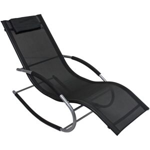 GARDEN PLEASURE NAXOS Chaise longue en acier noire - Mobilier de jardin - Publicité GARDEN PLEASURE NAXOS Chaise longue en acier noire - Mobilier de jardin - Publicité