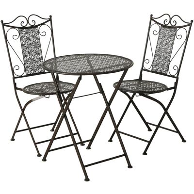 Ensemble Bistro Boltze Broder avec table et chaises, brun ancien - Publicité Ensemble Bistro Boltze Broder avec table et chaises, brun ancien - Publicité