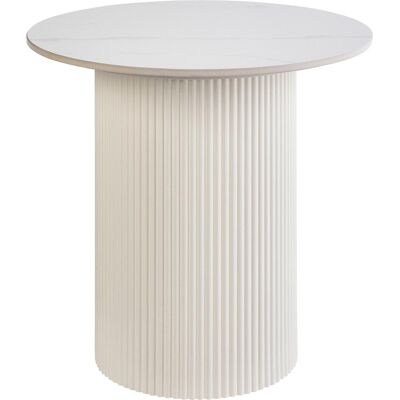 Beliani Leona Table d'appoint ronde en pierre sintrée - Table - Publicité Beliani Leona Table d'appoint ronde en pierre sintrée - Table - Publicité