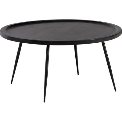 Wohnling Table Basse - Bois de Mango Noir - 75x75x38 cm - Publicité Wohnling Table Basse - Bois de Mango Noir - 75x75x38 cm - Publicité