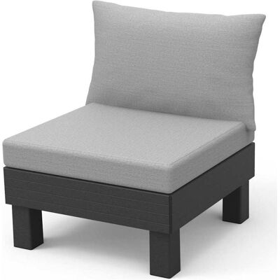 vidaXL Chaise de Jardin Keter Graphite Grey avec Coussin Gris Clair - Chaise de Jardin - Publicité vidaXL Chaise de Jardin Keter Graphite Grey avec Coussin Gris Clair - Chaise de Jardin - Publicité