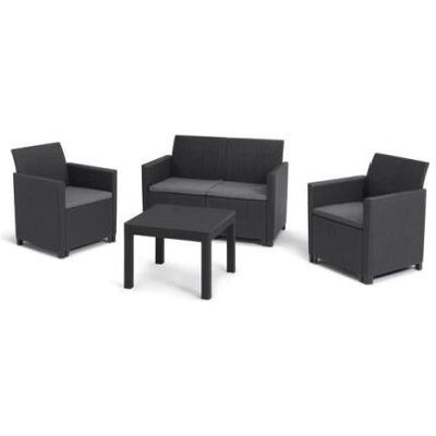 Keter, Salon de jardin, MARIE LOUNGE SET avec coussins Fauteuils 65x63x74h - Publicité Keter, Salon de jardin, MARIE LOUNGE SET avec coussins Fauteuils 65x63x74h - Publicité
