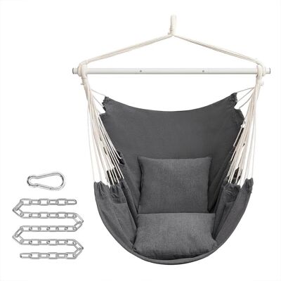 Fauteuil suspendu SONGMICS avec 2 coussins - Intérieur/Extérieur - Publicité Fauteuil suspendu SONGMICS avec 2 coussins - Intérieur/Extérieur - Publicité