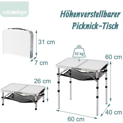 Relaxdays, Table de camping - Publicité Relaxdays, Table de camping - Publicité