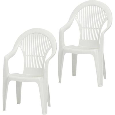 Chaise de jardin PROGARDEN Vega - Résistante aux intempéries, Blanche - Publicité Chaise de jardin PROGARDEN Vega - Résistante aux intempéries, Blanche - Publicité