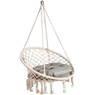 Chaise Suspendue Garden Pleasure Barbuda Blanche - Extérieur, Cushions, 80x60x125cm - Publicité Chaise Suspendue Garden Pleasure Barbuda Blanche - Extérieur, Cushions, 80x60x125cm - Publicité