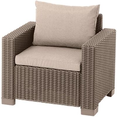 Keter, Salon de jardin, California Set of 2 Armchairs with Seat/Back Cushions (Ensemble de 2 fauteuils avec coussins - Publicité Keter, Salon de jardin, California Set of 2 Armchairs with Seat/Back Cushions (Ensemble de 2 fauteuils avec coussins - Publicité