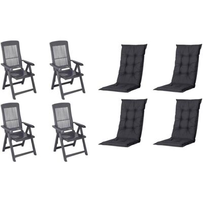ProGarden, Accessoires meubles de jardin, Ensemble Tampa + coussins, couleur an/bl, référence X64444 – Ensemble de mobilier de jardin - Publicité ProGarden, Accessoires meubles de jardin, Ensemble Tampa + coussins, couleur an/bl, référence X64444 – Ensemble de mobilier de jardin - Publicité