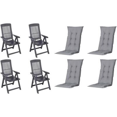 ProGarden, Accessoires meubles de jardin, Ensemble Tampa + coussins, couleur an/gr, référence X64447 – Ensemble de mobilier de jardin - Publicité ProGarden, Accessoires meubles de jardin, Ensemble Tampa + coussins, couleur an/gr, référence X64447 – Ensemble de mobilier de jardin - Publicité