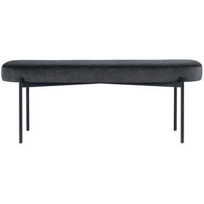 Banquette PAPERFLOW Gaia L 118cm en anthracite - Publicité Banquette PAPERFLOW Gaia L 118cm en anthracite - Publicité