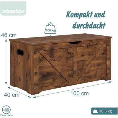 Relaxdays, Banc, Banquette (100 cm) - Publicité Relaxdays, Banc, Banquette (100 cm) - Publicité