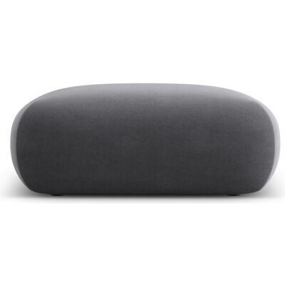 Cosmopolitan Design, Tabouret, Pouf Velours, "Nolio", 2 Places, Gris Foncé, 100x100x36 Fabriqué en Europe - Publicité Cosmopolitan Design, Tabouret, Pouf Velours, "Nolio", 2 Places, Gris Foncé, 100x100x36 Fabriqué en Europe - Publicité