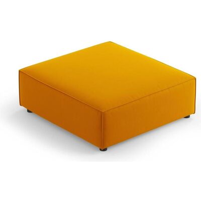 Cosmopolitan Design, Tabouret, Pouf Velours, "Arendal", 1 Place, Jaune, 102x80x40 Fabriqué en Europe - Publicité Cosmopolitan Design, Tabouret, Pouf Velours, "Arendal", 1 Place, Jaune, 102x80x40 Fabriqué en Europe - Publicité