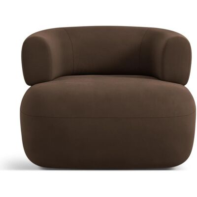 Maison Heritage, Fauteuil, Fauteuil en velours, "Estro", 1 Place, Chocolat, 90x88x73 Fabriqué en Europe - Publicité Maison Heritage, Fauteuil, Fauteuil en velours, "Estro", 1 Place, Chocolat, 90x88x73 Fabriqué en Europe - Publicité