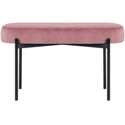 Banquette en Tissu Rose Gaia de PAPERFLOW - 79cm - Publicité Banquette en Tissu Rose Gaia de PAPERFLOW - 79cm - Publicité