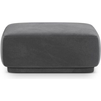 Cosmopolitan Design, Tabouret, Pouf Velours, "Gomera", 1 Place, Gris Foncé, 90x90x42 Fabriqué en Europe - Publicité Cosmopolitan Design, Tabouret, Pouf Velours, "Gomera", 1 Place, Gris Foncé, 90x90x42 Fabriqué en Europe - Publicité
