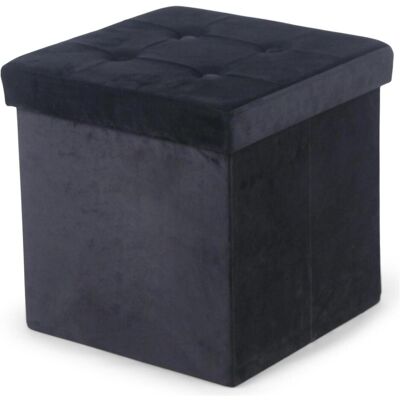 Domoletti, Tabouret, Pouf, black, 38 cm x 38 cm x 38 cm - Publicité Domoletti, Tabouret, Pouf, black, 38 cm x 38 cm x 38 cm - Publicité