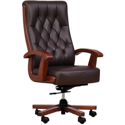 Bemondi, Fauteuil, CONSUL fauteuil en cuir marron - Publicité Bemondi, Fauteuil, CONSUL fauteuil en cuir marron - Publicité