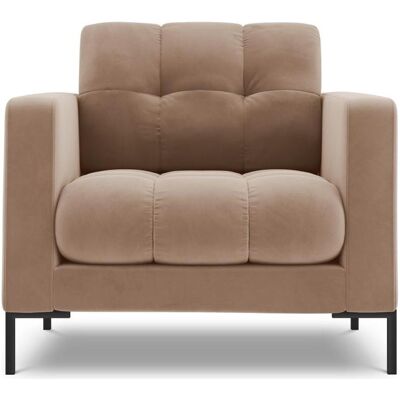Cosmopolitan Design, Fauteuil, Fauteuil en velours, "Bali", 1 Place, Beige, 87x96x75 Fabriqué en Europe - Publicité Cosmopolitan Design, Fauteuil, Fauteuil en velours, "Bali", 1 Place, Beige, 87x96x75 Fabriqué en Europe - Publicité