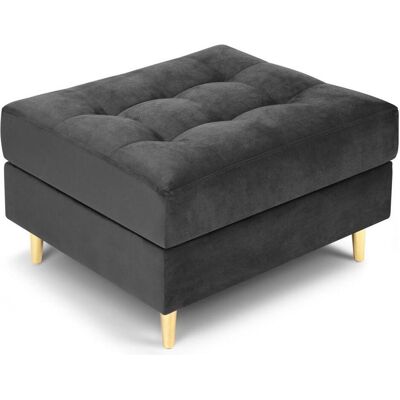 Cosmopolitan Design, Tabouret, Pouf Velours, "Aspen", 1 Place, Gris Foncé, 60x70x46 Fabriqué en Europe - Publicité Cosmopolitan Design, Tabouret, Pouf Velours, "Aspen", 1 Place, Gris Foncé, 60x70x46 Fabriqué en Europe - Publicité