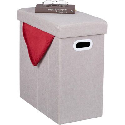 Relaxdays, Tabouret, Pouf-de-rangement (48.50 x 27 x 49 cm) - Publicité Relaxdays, Tabouret, Pouf-de-rangement (48.50 x 27 x 49 cm) - Publicité