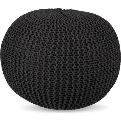 Relaxdays, Tabouret, Pouf tricot - Publicité Relaxdays, Tabouret, Pouf tricot - Publicité