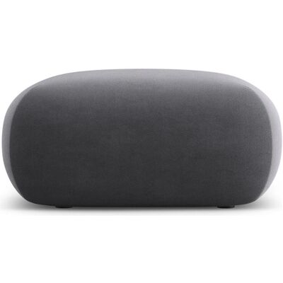 Cosmopolitan Design, Tabouret, Pouf Velours, "Nolio", 1 Place, Gris Foncé, 75x75x36 Fabriqué en Europe - Publicité Cosmopolitan Design, Tabouret, Pouf Velours, "Nolio", 1 Place, Gris Foncé, 75x75x36 Fabriqué en Europe - Publicité