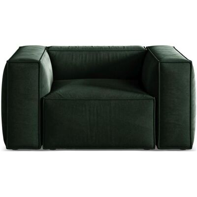 Cosmopolitan Design, Fauteuil, Fauteuil en velours, "Aveiro", 1 Place, Vert Bouteille, 114x90x71 Fabriqué en Europe - Publicité Cosmopolitan Design, Fauteuil, Fauteuil en velours, "Aveiro", 1 Place, Vert Bouteille, 114x90x71 Fabriqué en Europe - Publicité