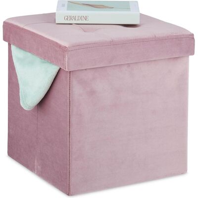 Relaxdays, Tabouret, Pouf-de-rangement (38 x 38 x 38 cm) - Publicité Relaxdays, Tabouret, Pouf-de-rangement (38 x 38 x 38 cm) - Publicité