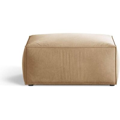 Cosmopolitan Design, Tabouret, Pouf Velours, "Aveiro", 1 Place, Le Sable, 75x75x41 Fabriqué en Europe - Publicité Cosmopolitan Design, Tabouret, Pouf Velours, "Aveiro", 1 Place, Le Sable, 75x75x41 Fabriqué en Europe - Publicité