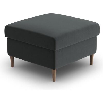 Cosmopolitan Design, Tabouret, Pouf Velours, "Kyoto", 1 Place, Gris Foncé, 70x70x45 Fabriqué en Europe - Publicité Cosmopolitan Design, Tabouret, Pouf Velours, "Kyoto", 1 Place, Gris Foncé, 70x70x45 Fabriqué en Europe - Publicité