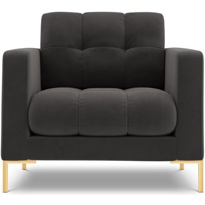 Cosmopolitan Design, Fauteuil, Fauteuil en velours, "Bali", 1 Place, Gris Foncé, 87x96x75 Fabriqué en Europe - Publicité Cosmopolitan Design, Fauteuil, Fauteuil en velours, "Bali", 1 Place, Gris Foncé, 87x96x75 Fabriqué en Europe - Publicité