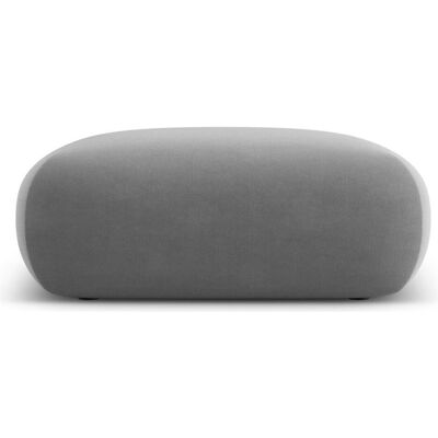 Cosmopolitan Design, Tabouret, Pouf Velours, "Nolio", 2 Places, Gris Clair, 100x100x36 Fabriqué en Europe - Publicité Cosmopolitan Design, Tabouret, Pouf Velours, "Nolio", 2 Places, Gris Clair, 100x100x36 Fabriqué en Europe - Publicité