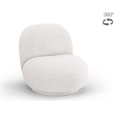 CXL by Christian Lacroix, Fauteuil, Bouclé Fauteuil Pivotant, "Vincent", 1 Place, Ivoire, 78x77x80 Fabriqué en Europe - Publicité CXL by Christian Lacroix, Fauteuil, Bouclé Fauteuil Pivotant, "Vincent", 1 Place, Ivoire, 78x77x80 Fabriqué en Europe - Publicité