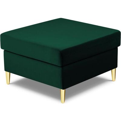 Cosmopolitan Design, Tabouret, Pouf Velours, "Kyoto", 1 Place, Vert Bouteille, 70x70x45 Fabriqué en Europe - Publicité Cosmopolitan Design, Tabouret, Pouf Velours, "Kyoto", 1 Place, Vert Bouteille, 70x70x45 Fabriqué en Europe - Publicité