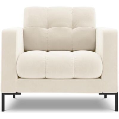 Cosmopolitan Design, Fauteuil, Fauteuil en velours, "Bali", 1 Place, Beige Clair, 87x96x75 Fabriqué en Europe - Publicité Cosmopolitan Design, Fauteuil, Fauteuil en velours, "Bali", 1 Place, Beige Clair, 87x96x75 Fabriqué en Europe - Publicité