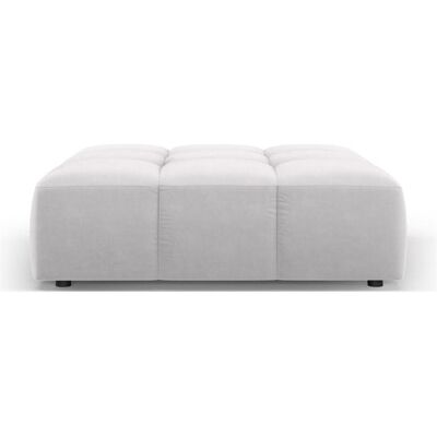 Maison Heritage, Tabouret, Pouf Velours, "Adams", 1 Place, Argent, 96x96x38 Fabriqué en Europe - Publicité Maison Heritage, Tabouret, Pouf Velours, "Adams", 1 Place, Argent, 96x96x38 Fabriqué en Europe - Publicité