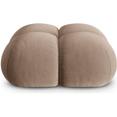 Cosmopolitan Design, Tabouret, Pouf Velours, "Loretto", 1 Place, Beige Foncé, 90x90x40 Fabriqué en Europe - Publicité Cosmopolitan Design, Tabouret, Pouf Velours, "Loretto", 1 Place, Beige Foncé, 90x90x40 Fabriqué en Europe - Publicité
