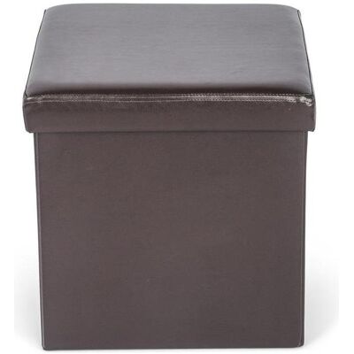 Domoletti, Tabouret, Pouf 53000010506, dark brown, 38 x 38 x 38 cm - Publicité Domoletti, Tabouret, Pouf 53000010506, dark brown, 38 x 38 x 38 cm - Publicité