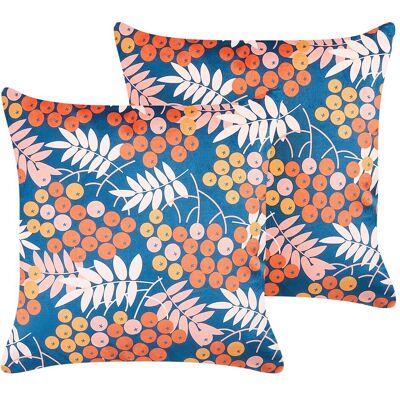 Ensemble de Coussins en Velours Beliani - 45x45cm - Multicolore - Moderne & Traditionnel - Publicité Ensemble de Coussins en Velours Beliani - 45x45cm - Multicolore - Moderne & Traditionnel - Publicité