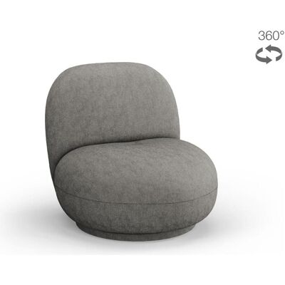 CXL by Christian Lacroix, Fauteuil, Fauteuil pivotant, "Vincent", 1 Place, Argent, 78x77x80 Fabriqué en Europe - Publicité CXL by Christian Lacroix, Fauteuil, Fauteuil pivotant, "Vincent", 1 Place, Argent, 78x77x80 Fabriqué en Europe - Publicité