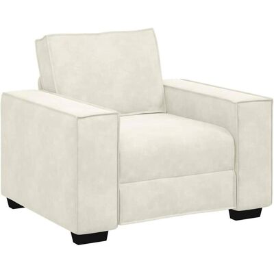 Fauteuil Velours Crème vidaXL - Type de Canapé - Publicité Fauteuil Velours Crème vidaXL - Type de Canapé - Publicité